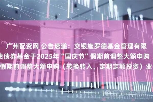 广州配资网 公告速递：交银施罗德基金管理有限公司关于交银稳鑫短债债券基金于2025年“国庆节”假期前调整大额申购（转换转入、定期定额投资）业务限额